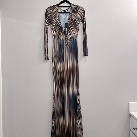 Fashion nova Trying To Impress Maxi Dress - Brown/combo - Picture 4 of 8